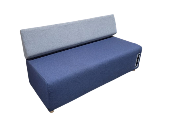 Banquette-3-places-Cascando-bleu-fonc-gris-clair-OCCASION
