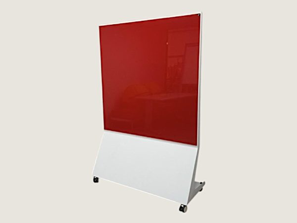 Cloison-sur-roulettes-acoustique-Chat-Board-120-x180-rouge-OCCASION