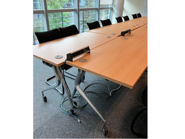 Table-abattante140x70-Bois-Chrome-SERENA-2-OCCASION
